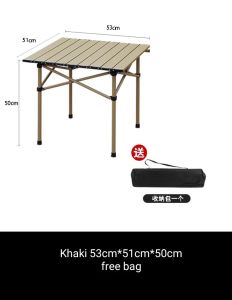 Upgrade thick outdoor foldable table 120cm/95cm/55cm aluminum alloy portable leisure folding camping picnic foldable table meja free bag  Naik taraf tebal luar meja dilipat aloi aluminium mudah alih lipat perkhemah采松户外折叠桌椅套装便携野餐地摊烧烤铝合金蛋卷桌露营装备大全