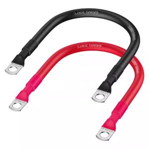 6AWG Tin Copper Battery Wire 30CM Cable for Car Solar Marine RV Motorcycle Golf Cart Good Conductivity Weather Resistan