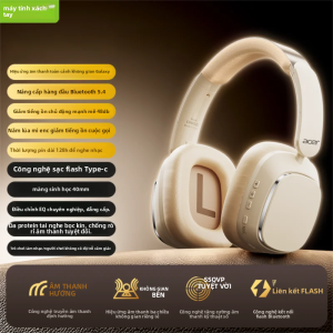 Tai Nghe Bluetooth Acer OHR525 ANC Tai Nghe Âm Thanh Vòm Không Dây Có Mic HD 1000mAh ENC Tai Nghe Khử Tiếng Ồn Chủ Động
