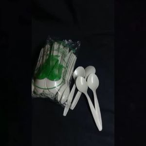 Sendok Plastik/Sendok makan Panjang Butek Tiga Jeruk isi 100 PCS