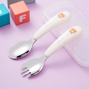 Kids Portable Tableware with Box Stainless Steel 304
