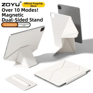 Zoyu | Protective Shell & Elevating Stand with Magnetic Double-sided Clamp & Rotating Function for iPad