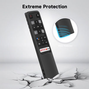 Soft Silicone TCL Remote Cover RC802V FNR1 / RC802V FUR6 TCL Remote Case for TCL Android Smart TV