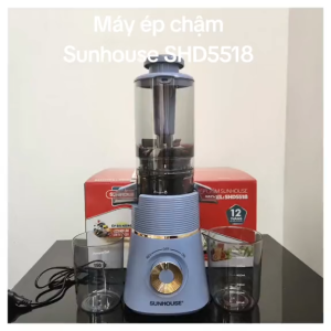 MÁY ÉP CHẬM SUNHOUSE SHD5518 - Ép kiệt bã có chức năng làm kem trái cây đông lạnh