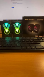 ~Dari KL~ RGB USB Speaker Laptop Desktop Stereo Speaker PC Computer Speaker Gaming Speaker lighting speaker