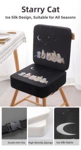 Childrens Heightening Pad Seat Cushion Thickened Extended Dining Chair Pad for Primary School Students Eating Summer Chairs