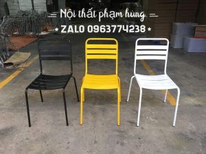 Ghế sắt cafe đa dạng màu sắt giá rẻ-Nội thất Sài Gòn giá rẻ