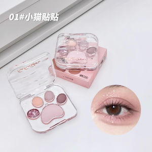 Bảng Phấn Mắt Kakashow Cat Paw Màu Đơn Hiệu Ứng Nhũ Lâu Trôi Chống Nước Dễ Thương Thân Thiện Với Người Mới Bắt Đầu Kích Thước Đầy Đủ