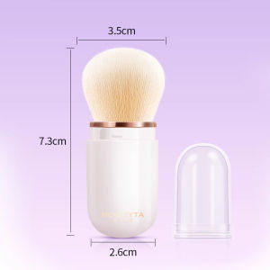 MONLEYTA | Compact Powder Brush with Concealer Setting Blush Application Soft Bristles