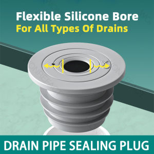 Drain Pipe Seal Hose Silicone Sealing Plug Kitchen Sewer Seal Ring For Kitchen Bathroom Insect-Proof Sealing Ring