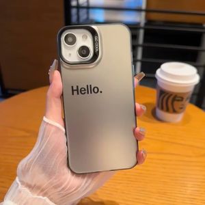 NEW! Hello เหมาะสำหรับแบรนด์อินเทรนด์ เคส เคสไอโฟน for iphone 16 15 14 13 12 11 pro promax plusฝ้า สีสัน ป้องกันการตก เคสโทรศัพท์มือถือ #ip50
