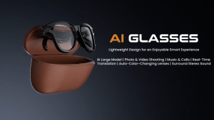 M02 AI Smart Glasses 8MP Camera Video Recording 100+Languages Translation Sunglasses Bluetooth Call Music Play with Charging Box
