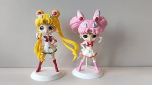 Bandai | Cartoon Anime Sailor Moon Tsukino Action Figure Wings Toy Doll Desk Decoration Collection Model Gift For Girl