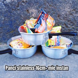 promo hemat panci godog mie panci perebus air panci Stainles 18cm gratis mie instan