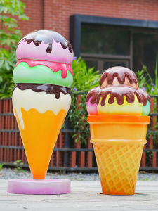 Outdoor Artificial Ice Cream Cone Ice Cream Sculpture Shopping Mall Milk Tea Dessert Model Shop Door Net Red Large Ornaments