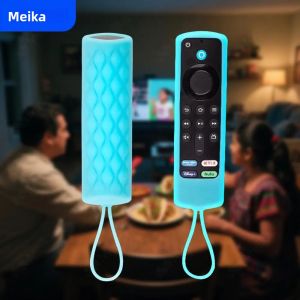 Ốp Bảo Vệ Silicon Cho Amazon Fire TV Stick 4K Remote L5B83H/L5B83G Chống Sốc Chống Trơn Trượt Phong Cách Cổ Điển Từ Xa Da Bao Da