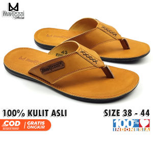 Nusaibah Store Sandal Jepit Pria kulit sapi sandal kulit pria (M34)