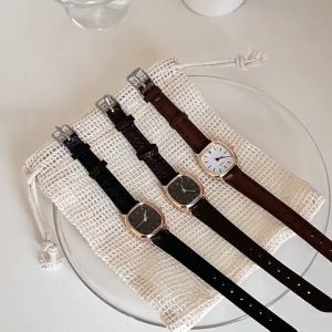 Woemn Watch Korean Thin Belt Simple Square Dial Stylish Digital Watch Jam Tangan Perempuan