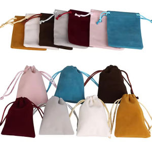 10pcs. 10x12cm Velvet Bag Drawstring Bags Small Size Jewelry Gift Display Packaging Bags