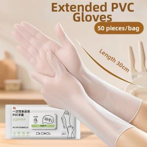 Disposable Kitchen Cleaning Glove Food-grade PVC Thickened Extended