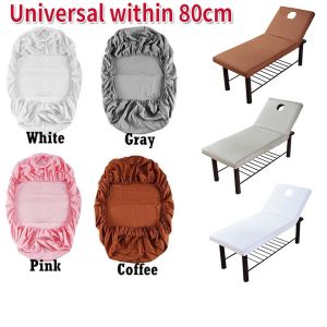 190x80cm Massage Treatment Bed Cover Sheet W/Hole Cosmetic Beauty Salon Massage Sheets Relaxation Table Body SPA Soft Fabric BedSheet