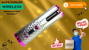 Catokan Rambut Premium Portable Automatic Hair Curler Cordless Wireless Roller Magic Automatic Hair Curling Pengeriting Rambut Otomatis Keriting Cepat Mudah Catok Rechargeable Premium High Quality Free Sisir Styling Mellius Store COD