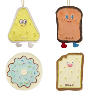 Cartoon Quick-Drying Hand Towel Made of Soft Absorbent Coral Fleece With a Hanging Ring Suitable for Cute Kitchens and Bathro