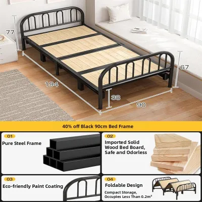 SHANNAIER | Home Simple Reinforced Double Bed 1.2m