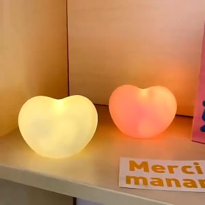 Creative Love Heart Night Light Desk Lamp Cute Romantic Gift Bedroom Decor(Included Battery)