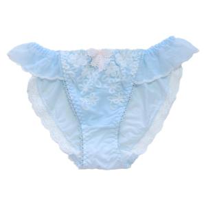 Sweet Embroidered Floral Ice Silk Low Waist Briefs Girls Underwear Breathable Comfortable Nylon Triangle Panties for Women