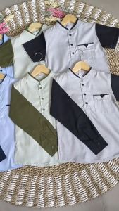 5T-13T Baju Kemeja Anak Laki Laki Lengan Pendek / Atasan Kemeja Anak Laki Laki Lengan Pendek / Baju Koko Anak Laki Laki Lengan Pendek /Lengan Panjang