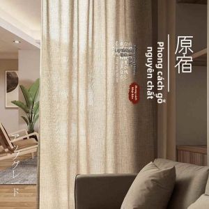Retro Chinese Style Sheer Curtain Light Passing But Not See-Through