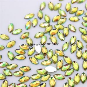 Acrlyic Flat Bottom Drill 1000pcs 3*6mm Pear Shape DIY Nail Art Handmade Craft Materials Package Fashion Jewelry Accessories
