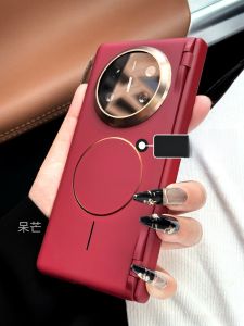 DAIMANG | Huawei MateX6 Foldable Screen Phone Case Luxury Edition Magnetic Suction Frosted Hard Shell X5 Anti-Fall Hinge Protection Red