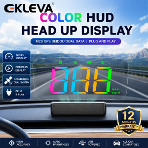 EKLEVA Color HUD Dual Data Car Head-Up Display M2S Windshield Display Screen Meter Speed MPH KMH Car Electronics Accessories