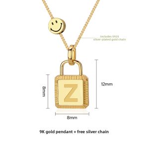 Customized Smile Pattern Lock Pendant Necklace