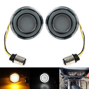 2 "ไฟสัญญาณเลี้ยว LED 1157ฐานไฟมอเตอร์ไซค์สำหรับซอฟท์เทล Dyna Sportster Road King Glide