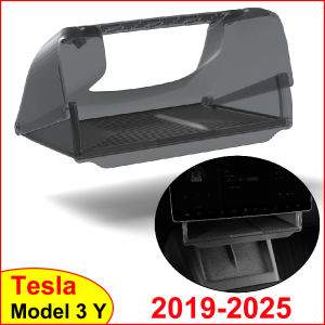 For Tesla New Model Y Juniper 2025 Launch Model 3 Highland 2024 Under Screen Storage Box Central Control Hidden Organizer Tray