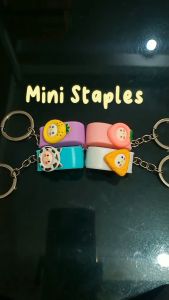 Stapler Mini Karakter Steples Kertas Cekrekan Gantungan Tas Kunci Penjilid Buku Staples