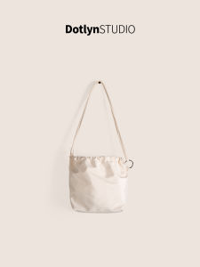 Dotlyn Korean Style Special-Interest Design Lightweight Leisure Bucket Bag 24 Years New Arrival Pure Color Waterproof Easiest for Match Womens Shoulder Bag