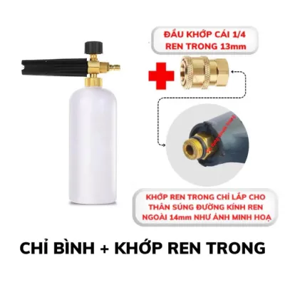 Bình phun bọt tuyết Bình xịt bọt tuyết máy rửa xe dung tích 1L