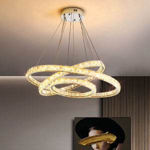 OSABO Modern Nordic LED K9 Crystal Ceiling Lights Chandeliers Lights Creative American Home Decor Indoor Living Dining Room Restaurant Pendant Lamp