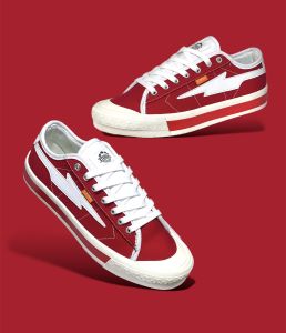 Sepatu Pria Wanita XternalStepSure Next Storm Low Merdeka Merah Putih Kasual Kanvas