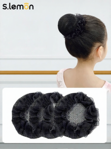 s.lemon | Invisible Dance Bun Net Hair Accessory Black for Children