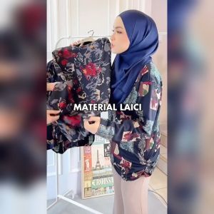 KM Women Muslimah Casual Fully Printed Long Sleeves Top [B15795/B19968]