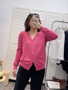 plus Size Autumn New Sweet Simple Casual Versatile Knitted Open Cardigan Womens Letter Embroidery Long Sleeve Top