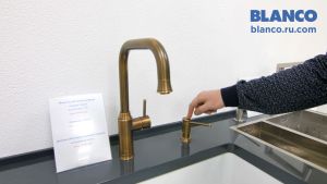 Blanco Livia-S Sink Mixer | Pull Down Spray | Manganese Satin Gold | High Pressure