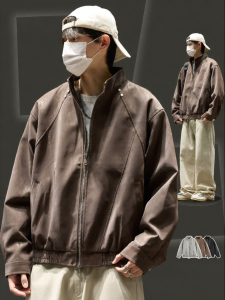 SZON | American Retro Motorcycle Style PU Leather Jacket