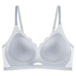 MiiOW | เสื้อชั้นในผ้าไหมน้ำแข็งบางไร้ตะเข็บสำหรับผู้หญิงในฤดูร้อน สายปรับได้ ทรง V ด้านหลังเป็นรูปตัว S ระบายอากาศได้ดี รองรับน้ำหนักเบา