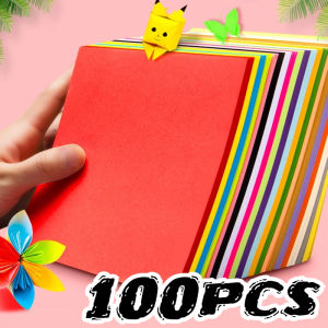 100PCS Origami Paper 15cm Square Double Sided Colored Folding Paper Multicolor DIY Craft Kit for Kids Students Scrapbooking